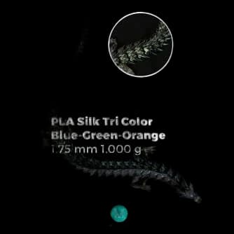 Maertz PLA Silk Tri Color Blue-Green-Orange 1.75 mm 1.000 g