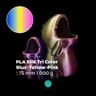 Maertz PLA Silk Tri Color Blue-Yellow-Pink 1.75 mm 1.000 g